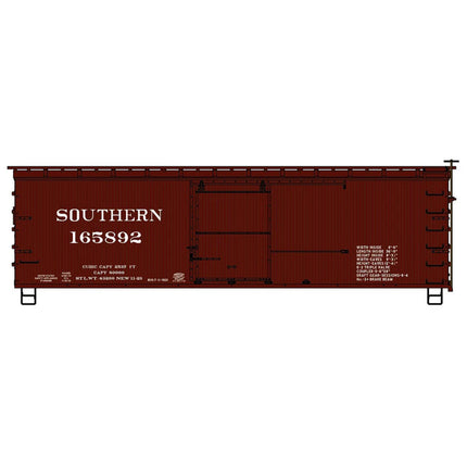 Accurail 1412 HO Scale Southern Railway SOU 165892 36 Foot Wood Boxcar with Metal Ends