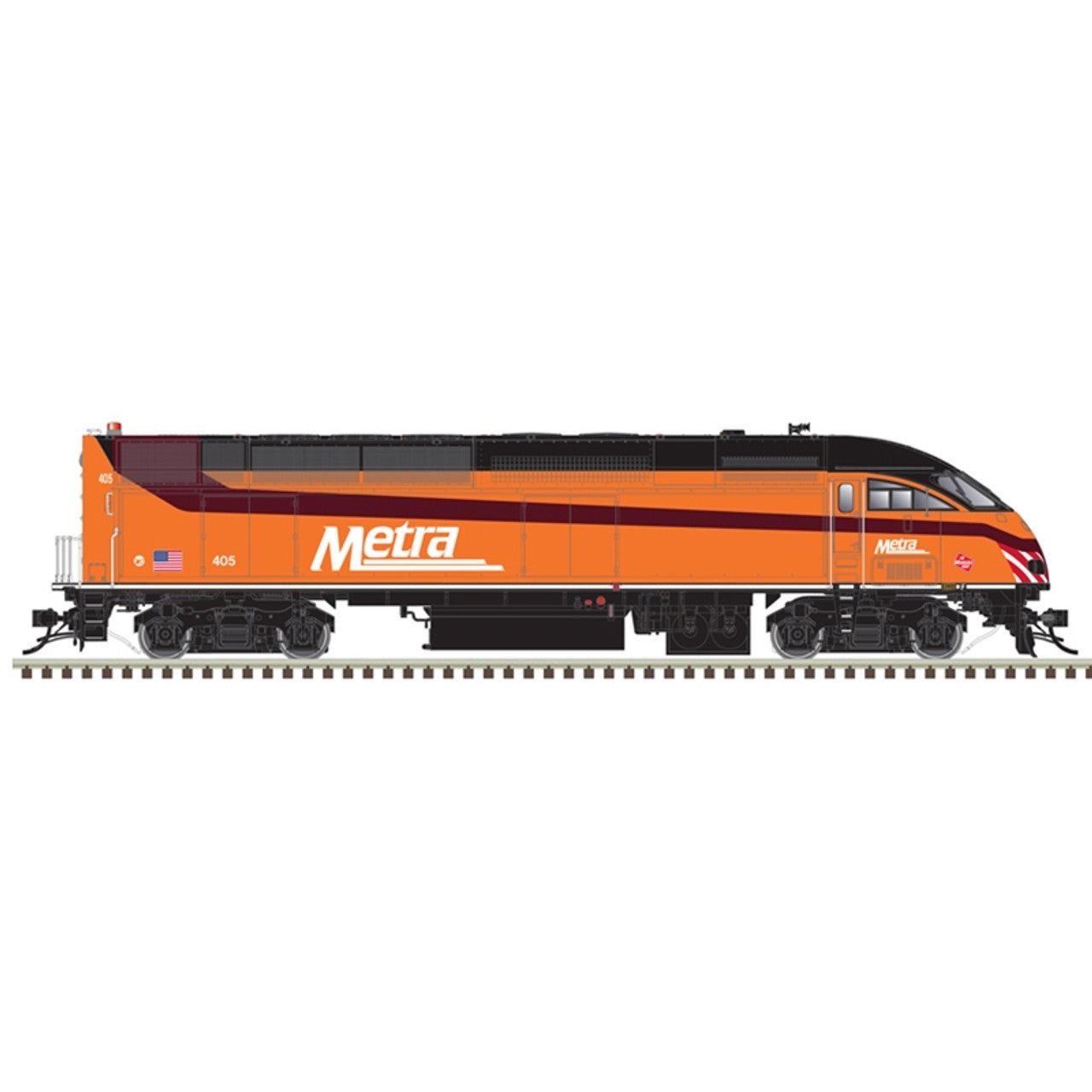 Atlas HO Scale Metra MP36 405 Milwaukee Road Heritage Locomotive DCC S ...