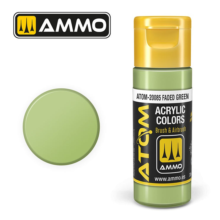 Ammo Mig Atom Color Acrylic Faded Green