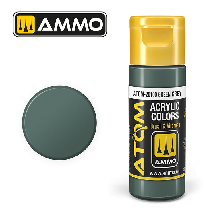 Ammo Mig Atom Color Acrylic Green Grey