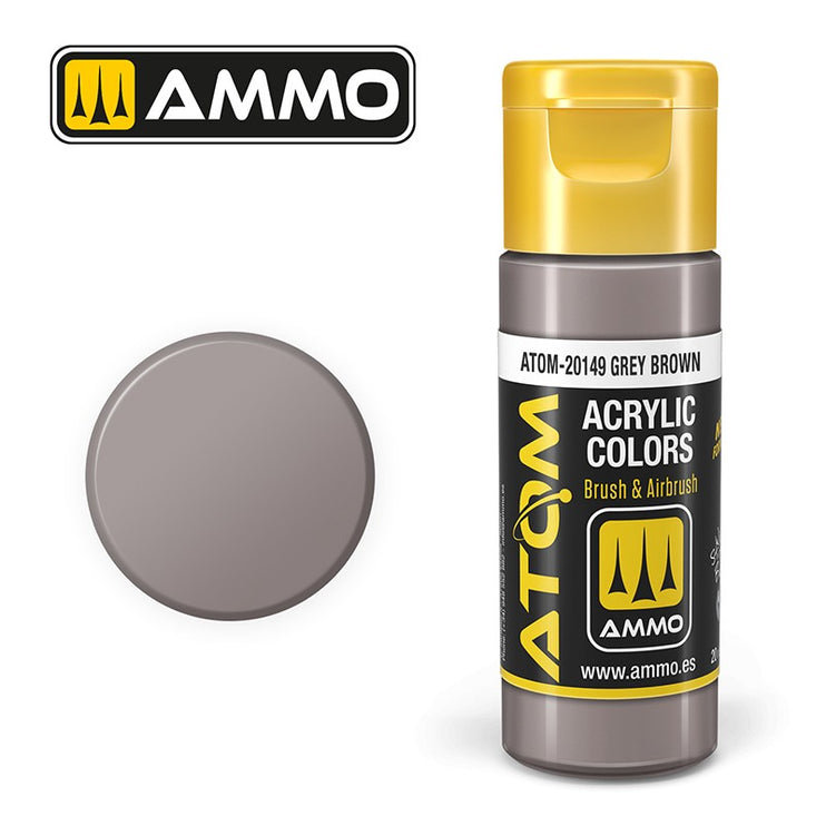 Ammo Mig Atom Color Acrylic Grey Brown