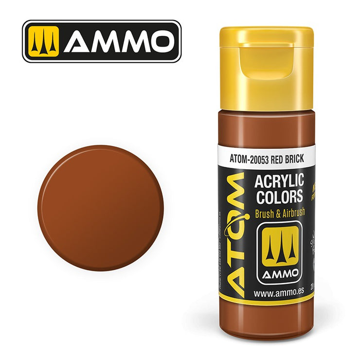 Ammo Mig Atom Color Acrylic Red Brick