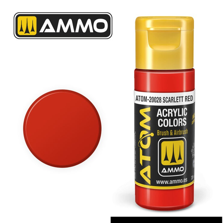 Ammo Mig Atom Color Acrylic Scarlet Red