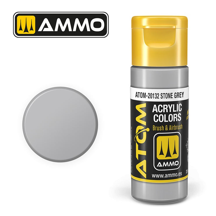 Ammo Mig Atom Color Acrylic Stone Grey