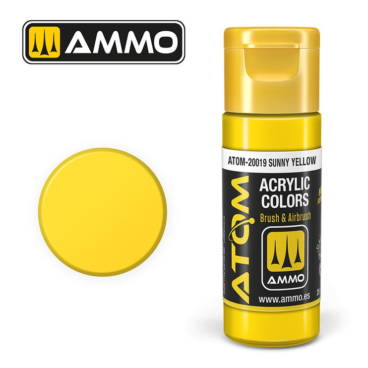 Ammo Mig Atom Color Acrylic Sunny Yellow