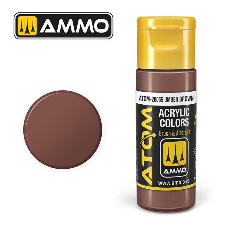 Ammo Mig Atom Color Acrylic Umber Brown FS30111 - BS439