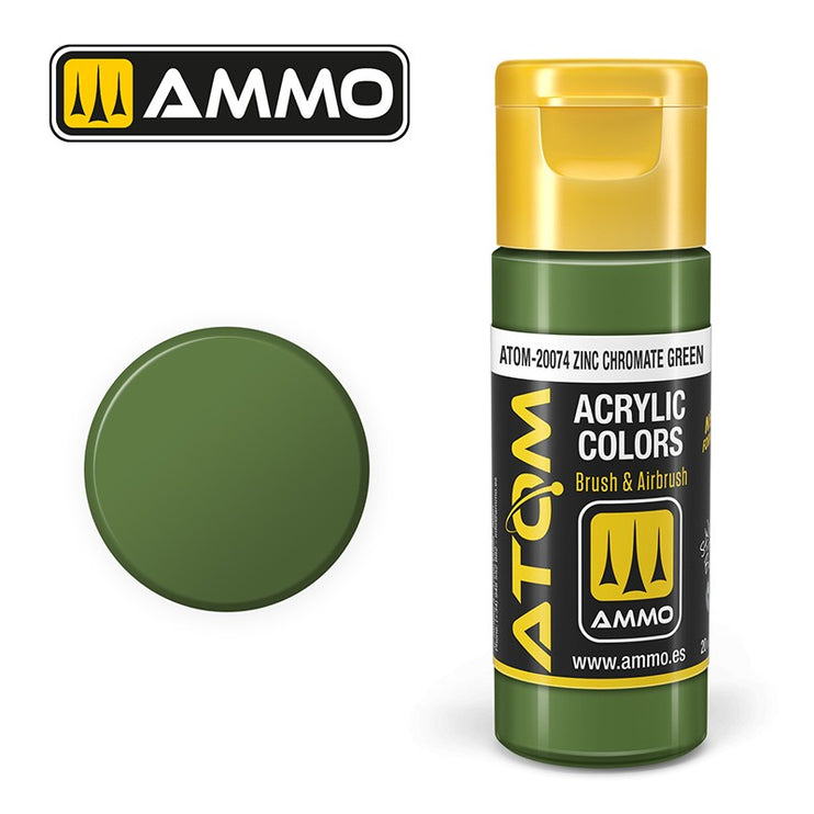 Ammo Mig Atom Color Acrylic Zinc Chromate Green RAL6011 - FS34151