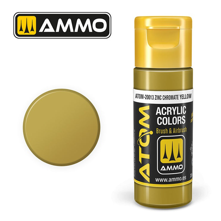 Ammo Mig Atom Color Acrylic Zinc Chromate Yellow FS33481