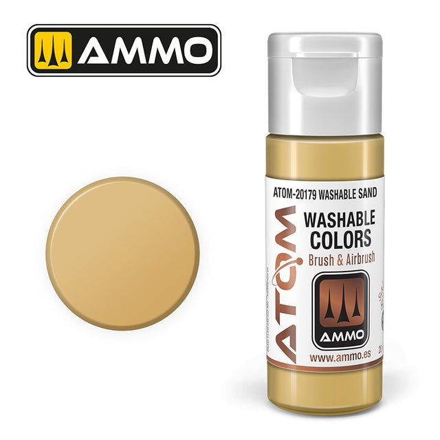 Ammo Mig Atom Color Acrylic WASHABLE Sand RAL8020