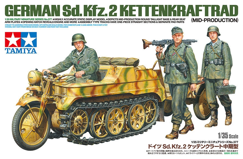 Tamiya 35377 1/35 GERMAN SD.KFZ.2 KETTENKRAFTRAD Mid Production