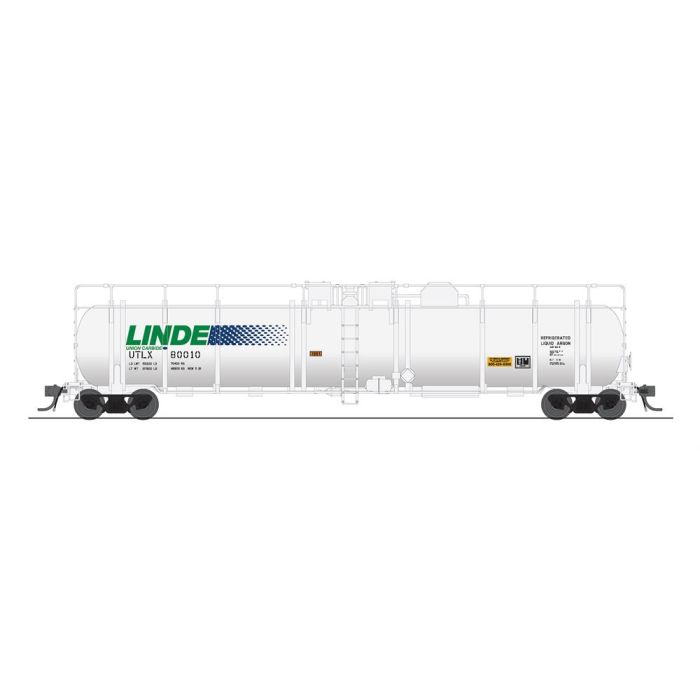 Broadway Limited HO Scale Cryogenic Tank Car Linde Type A/wht