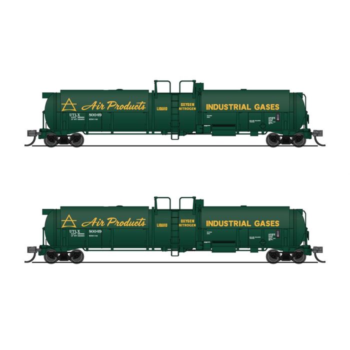 Broadway Limited N Scale Cryogenic Tank Cars 2 Pack Air Products