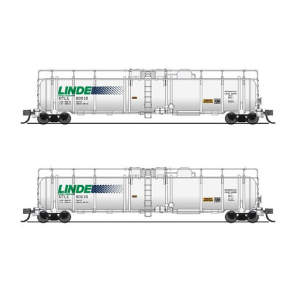 Broadway Limited N Scale Cryogenic Tank Cars 2 Pack Linde Type A