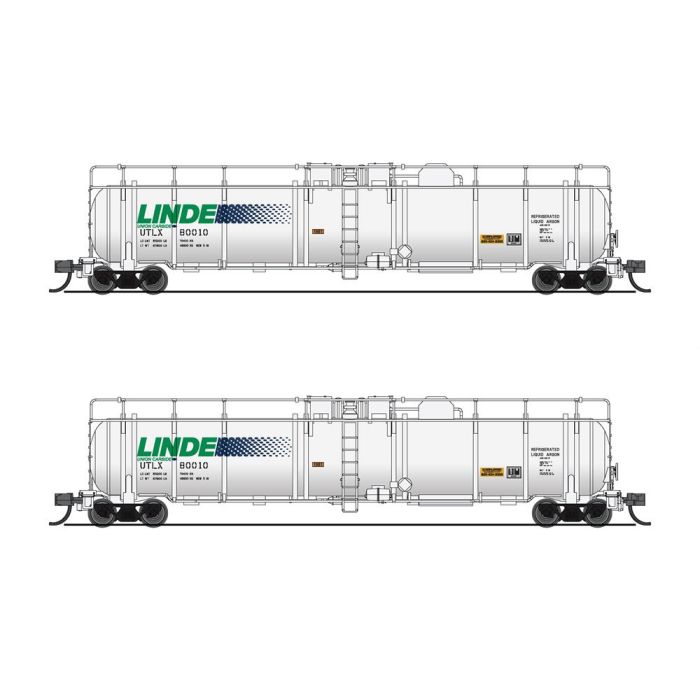 Broadway Limited N Scale Cryogenic Tank Cars 2 Pack Linde Type A