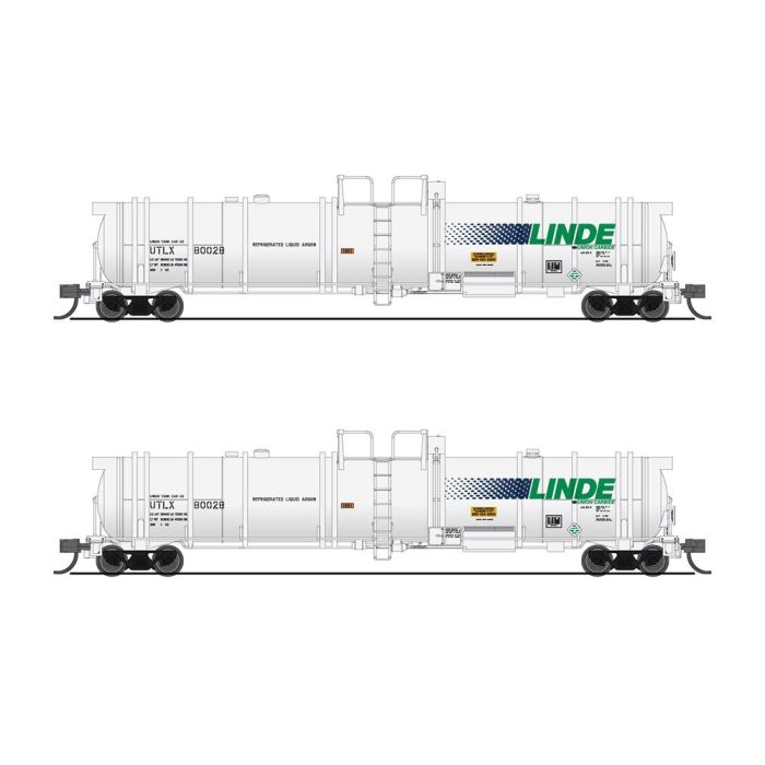 Broadway Limited N Scale Cryogenic Tank Cars 2 Pack Linde Type C