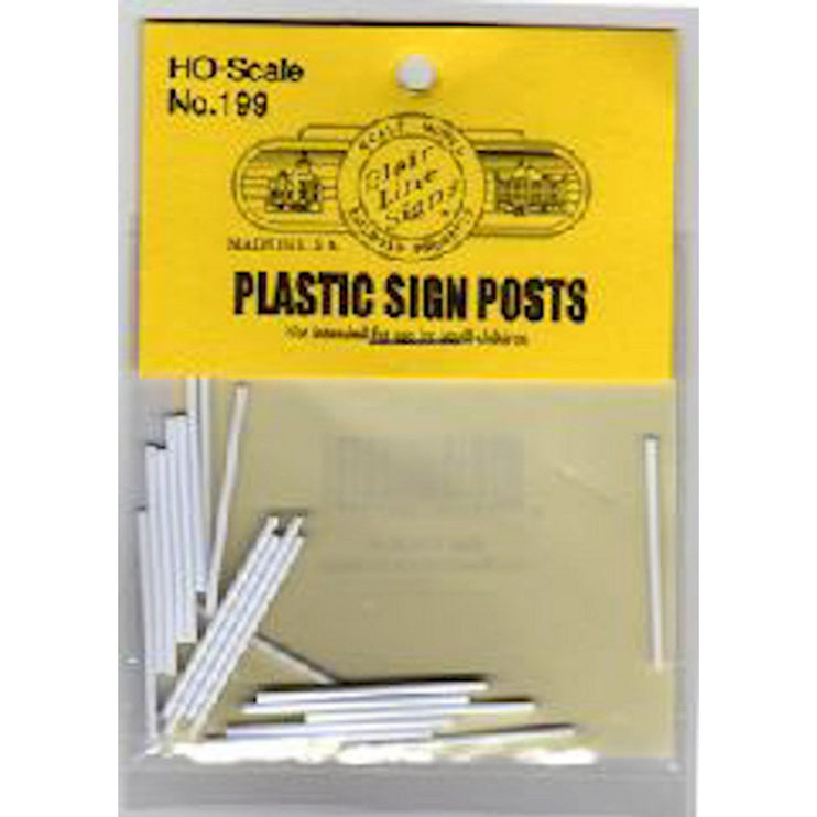 Blair Line 199 Plastic Sign Posts for Highway Signs (Sold Separately) HO Scale