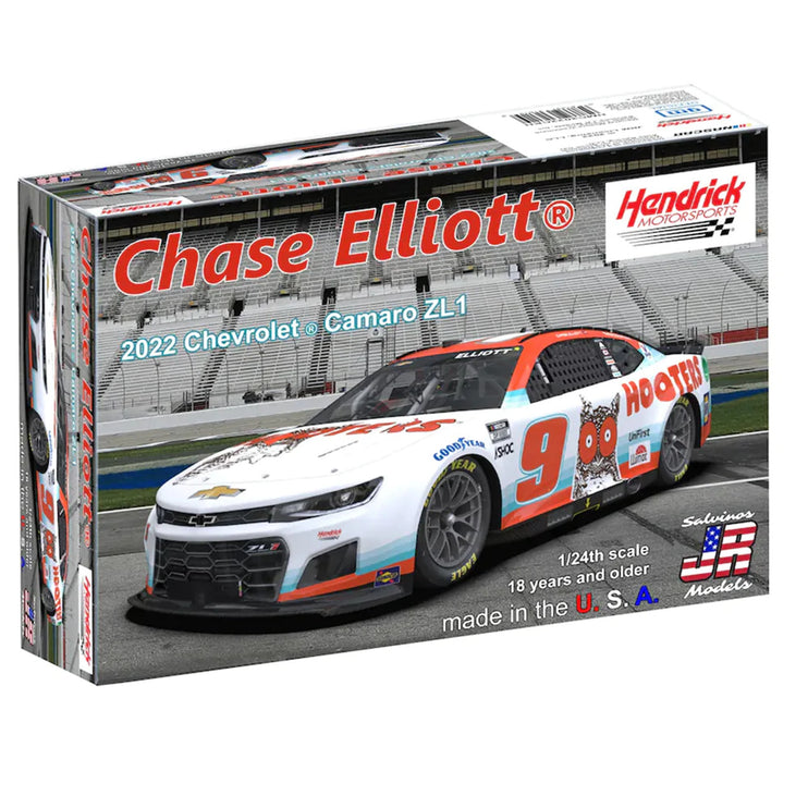 Salvinos JR Models Hendrick Motorsports 2022 Chevrolet Camaro Chase Elliott #9 Hooters Livery