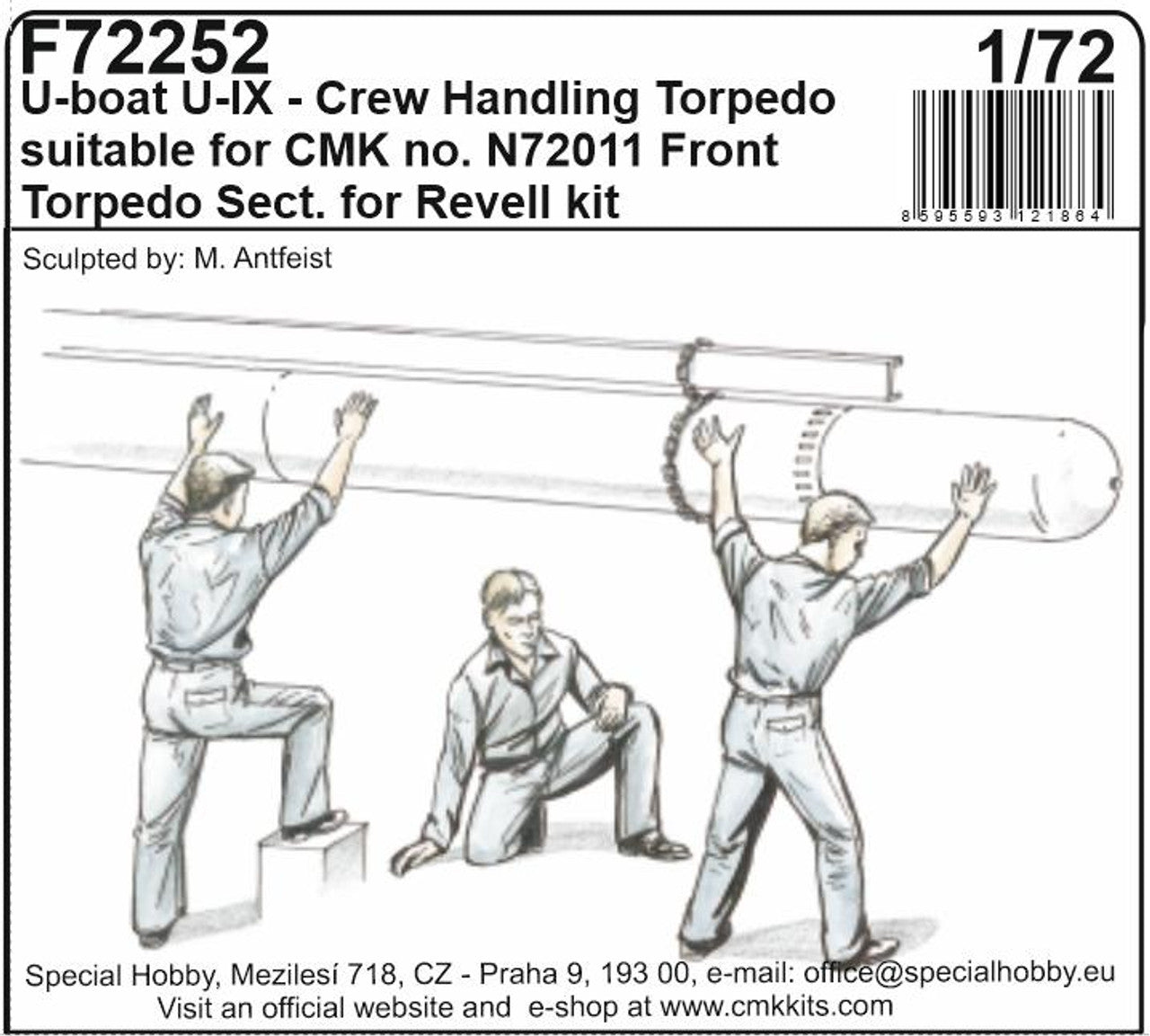 Handling Model CMK 1/72 U boot IXC – Crew Handling Torpedo (3 fig.) Resin Figure Mode ...