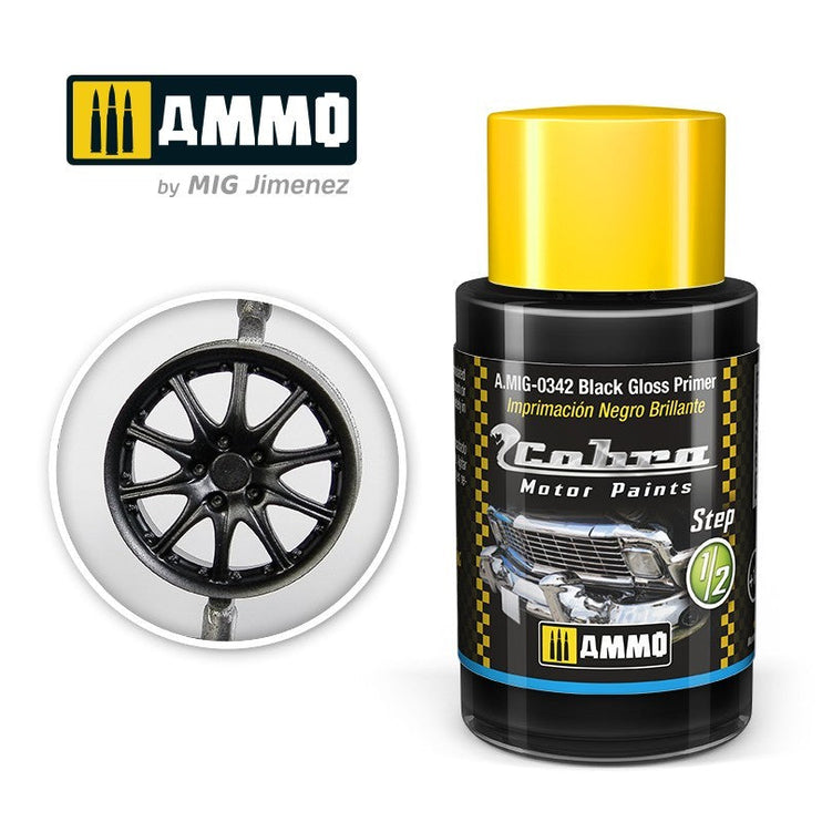 Ammo Cobra Motor 0342 Black Gloss Primer