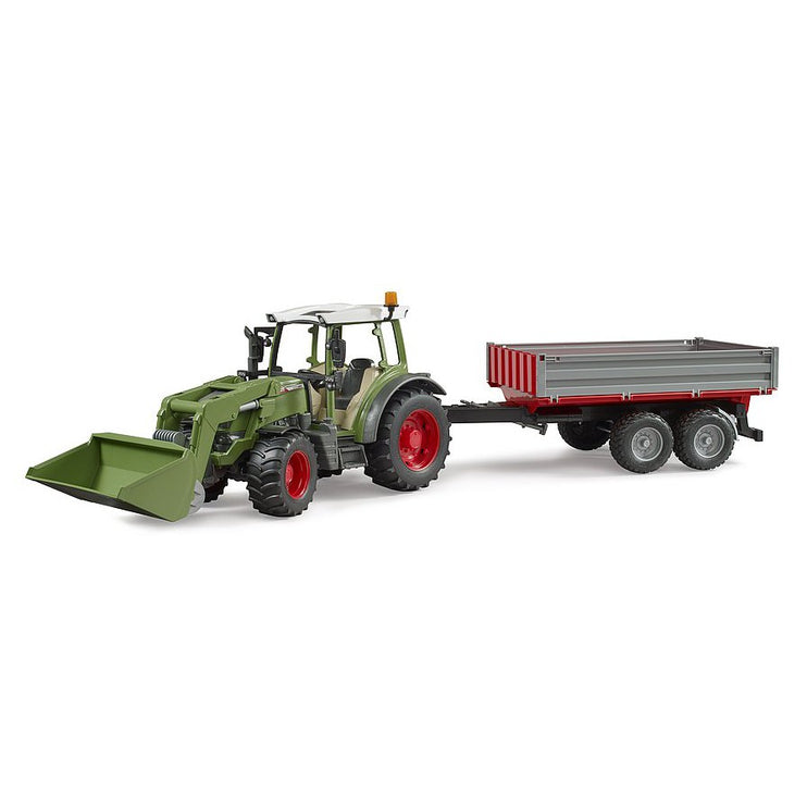 Bruder Toys Fendt Vario 211 with frontloader and tipping trailer