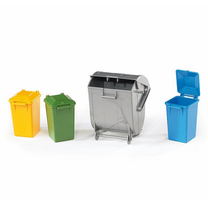 Bruder Toys Garbage can set (3 small, 1 large)