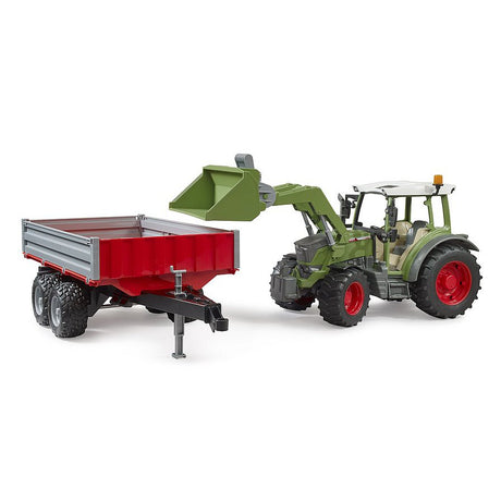 Bruder Toys Fendt Vario 211 with frontloader and tipping trailer