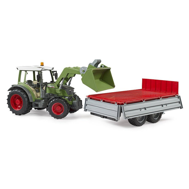 Bruder Toys Fendt Vario 211 with frontloader and tipping trailer