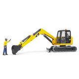 Bruder Toys CAT Mini Excavator with worker