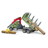 Bruder Toys MACK Granite timber truck with loading crane and 3 trunks