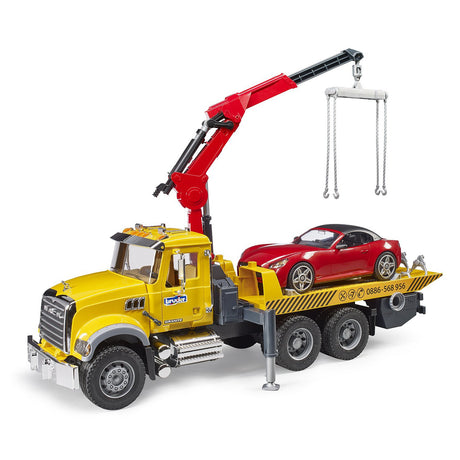 Bruder Toys MACK Granite Tow Truck with BRUDER Roadster