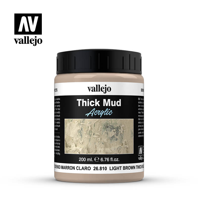 Vallejo Light Brown Mud Thick Mud Diorama Effect 200ml Bottle