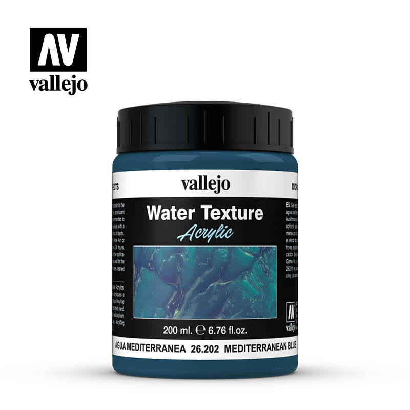 Vallejo Mediterranean Blue Water Texture Effect 200ml Bottle