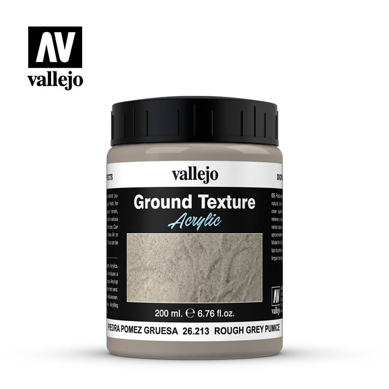 Vallejo Rough Grey Pumice Ground Texture Diorama Effect 200ml Bottle