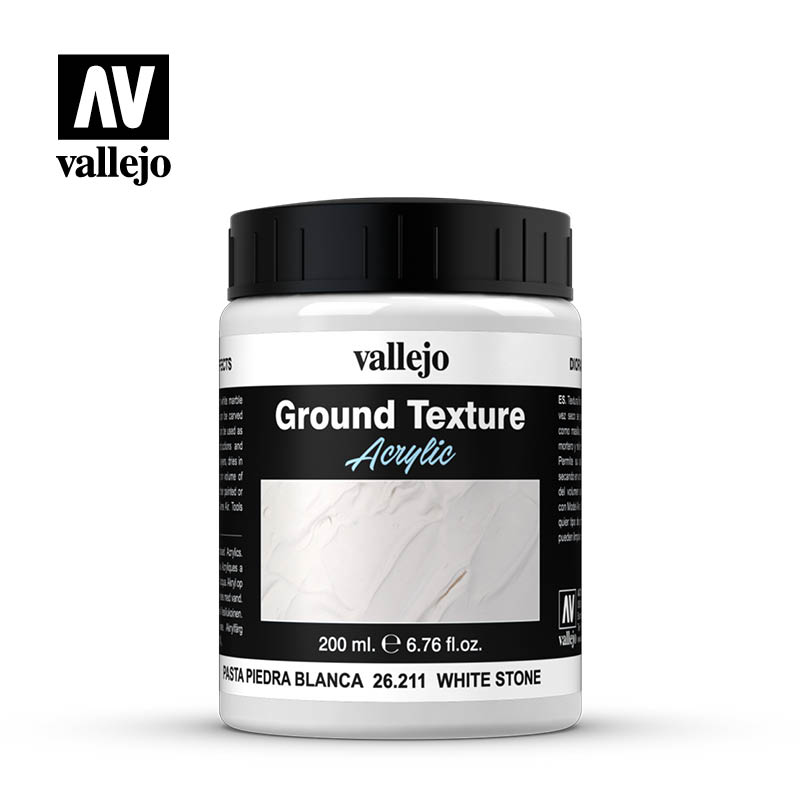 Vallejo White Stone Ground Texture Diorama Effect 200ml Bottle