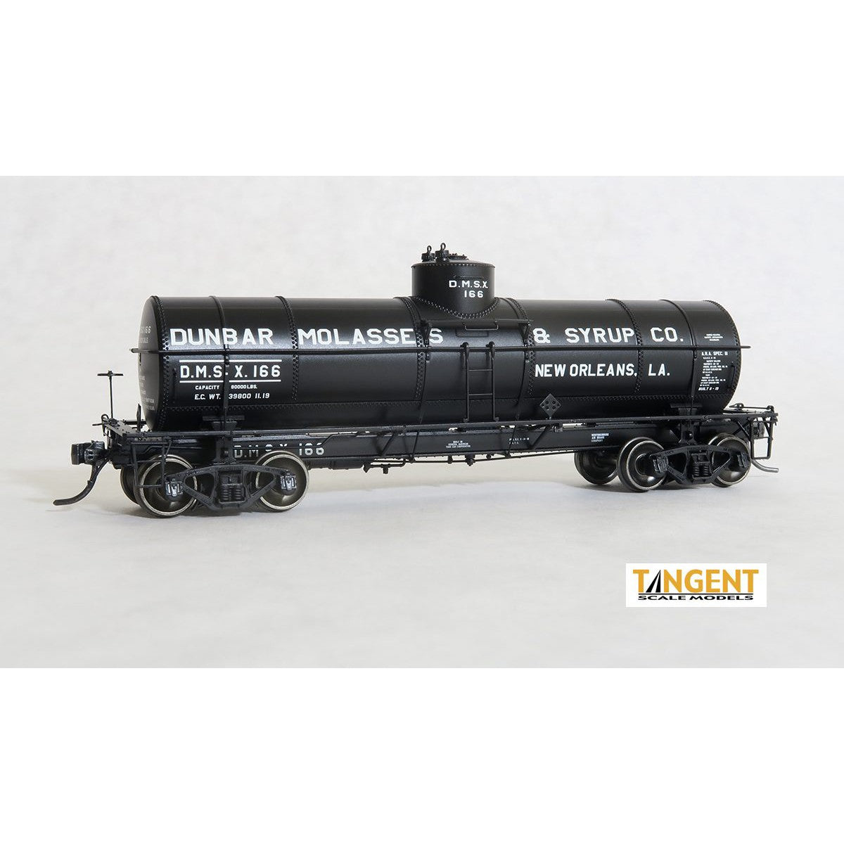 Tangent DMSX “Dunbar Molasses New Orleans 1919+” GATC 1917-design 8000 Gallon Tank Car #162