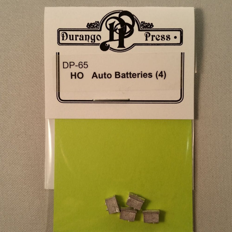 Durango Press 65 HO Scale Scale Auto Batteries pkg(4)