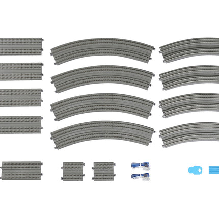 Kato N Scale V17 5 x 3 Oval Concrete Slab Super-Elevated Double Track Set