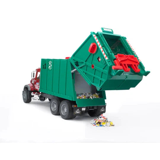 Bruder Toys MACK Granite Garbage truck (ruby red-green)