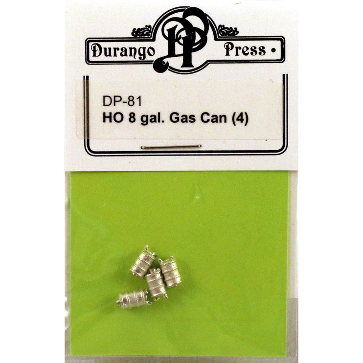 Durango Press 81 HO Scale 8 Gallon Gas Can (4)