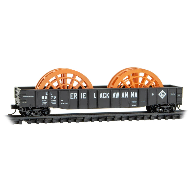 Micro Trains N Scale 50' Steel Side 15 Panel Fixed End Gondola, Fishbelly Sides Erie Lackawanna RD# EL 16575