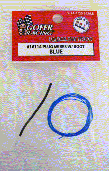 Gofer Racing Decals Plug Wires With Boot Blue