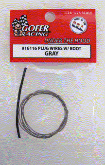 Gofer Racing Decals Plug Wires With Boot Gray