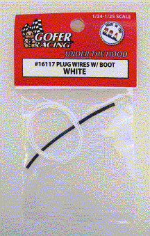 Gofer Racing Decals Plug Wires With Boot White