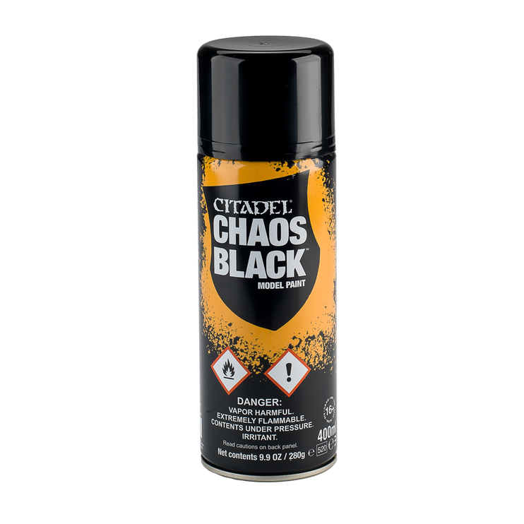 Citadel Chaos Black Spray Paint - Games Workshop