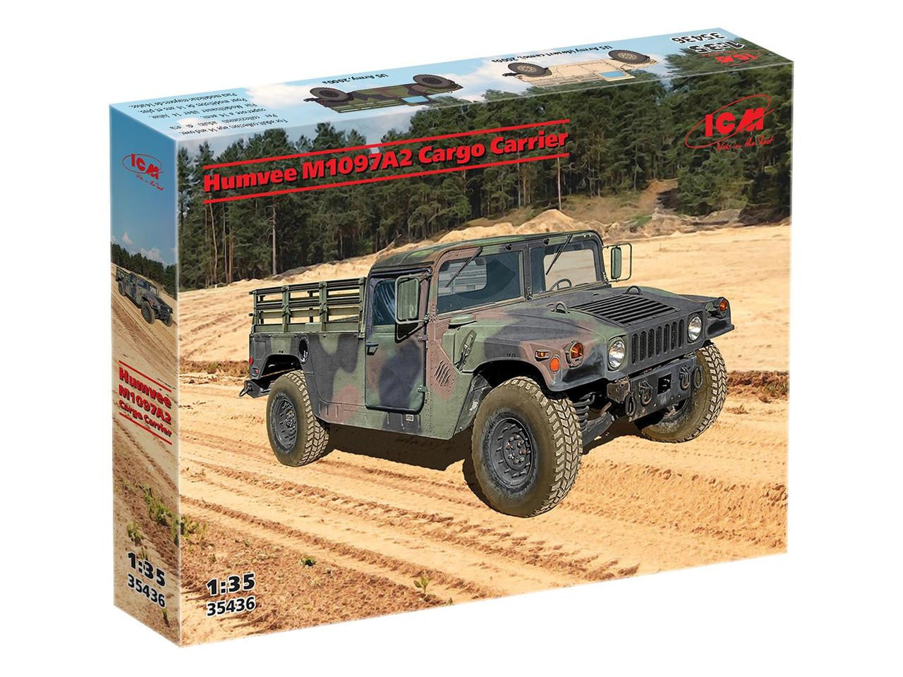 Humve Model Kit ICM Models 1/35 ICM Humvee M1097A2 Cargo Carrier Plastic Model Kit ...