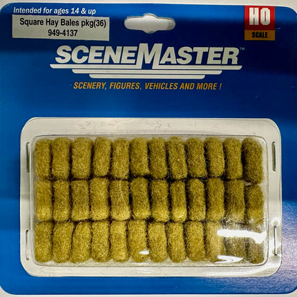 Walthers SceneMaster Square Hay Bales 36 per pack 949-4137 | Fusion Scale Hobbies