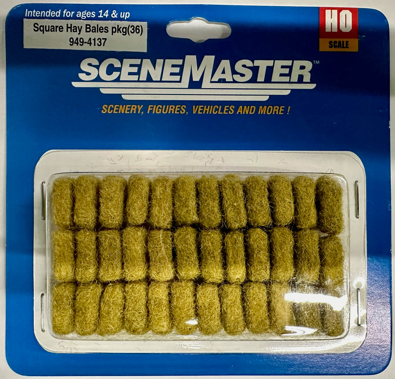 Walthers SceneMaster Square Hay Bales 36 per pack 949-4137 | Fusion Scale Hobbies