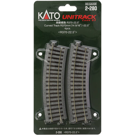 Kato H 22.5 Curve Track - 4 Ea