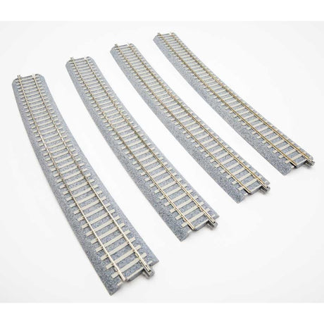 Kato HO Scale Unitrack R1546mm (60-7/8'') Concrete Tie Curve Track 4 Pack