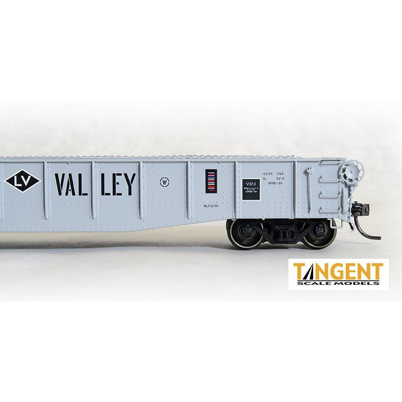 Tangent Lehigh Valley “Gray 5-1973” Bethlehem 70-Ton Riveted Drop-End Gondola #32904